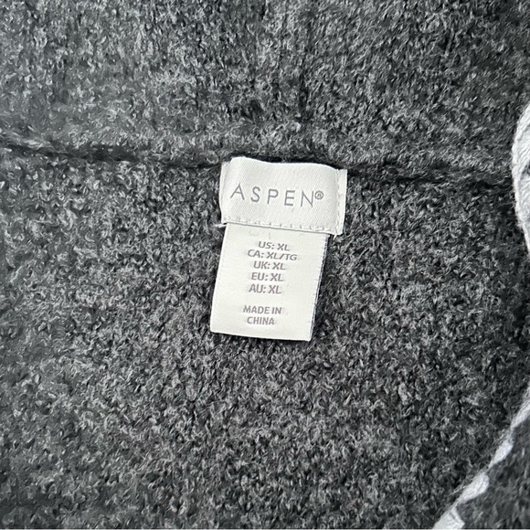 Aspen Fair Isle Hooded Open Front Duster Cardigan Sweater Size XL - Picture 5 of 6